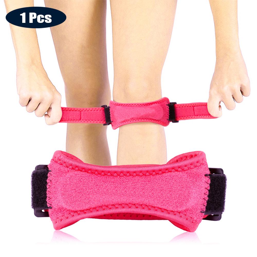 1Piece Adjustable Patella Knee Strap with Double Compression Pads Knee Support Running Basketball Football Cycling Tennis Yoga