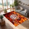 Nottingham Forest Football Print Crystal Velvet Rug, Comfortable Water Absorbent Non Slip Indoor Floor Carpet