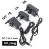 AC 110v 220V To Transformer DC 12V 1A 2A 3A 2000ma 3000ma Power Supply Adapter UK Plug 5.5x2.5mm 12v Volt 1000ma