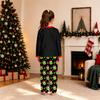 Parent-Child Matching Christmas Graphic Print Plush Loungewear Set for Holiday Sleepwear