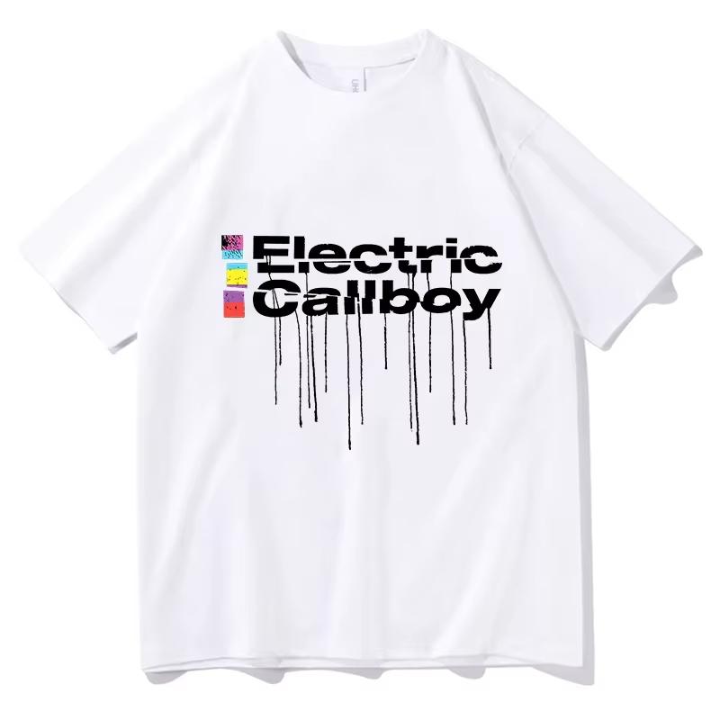 Футболки Electric Callboy Мужские/женские 100% Одежда Распространенная Уличная Одежда Футболки Дышащие Футболки с Круглым Вырезом Короткий Рукав