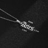 Twelve Constellation Stainless Steel English Letter Necklace - Unisex Titanium Pendant Chain
