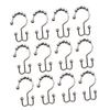 12Pcs Shower Curtain Hooks Rings Rust Resistant Stainless Steel Double Glide Shower Hooks for
