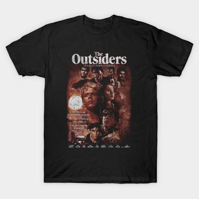 Мужская черная футболка с принтом The Outsiders, Гизеры, Оставайся золотым Понибой Печать на термотрансферной бумаге без вырезания Хлопковая футболка