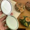 Винтажное складное маленькое зеркало, круг, для макияжа, круглые зеркала, увеличительное, портативное, Espejo Redondo, аксессуары для украшения дома