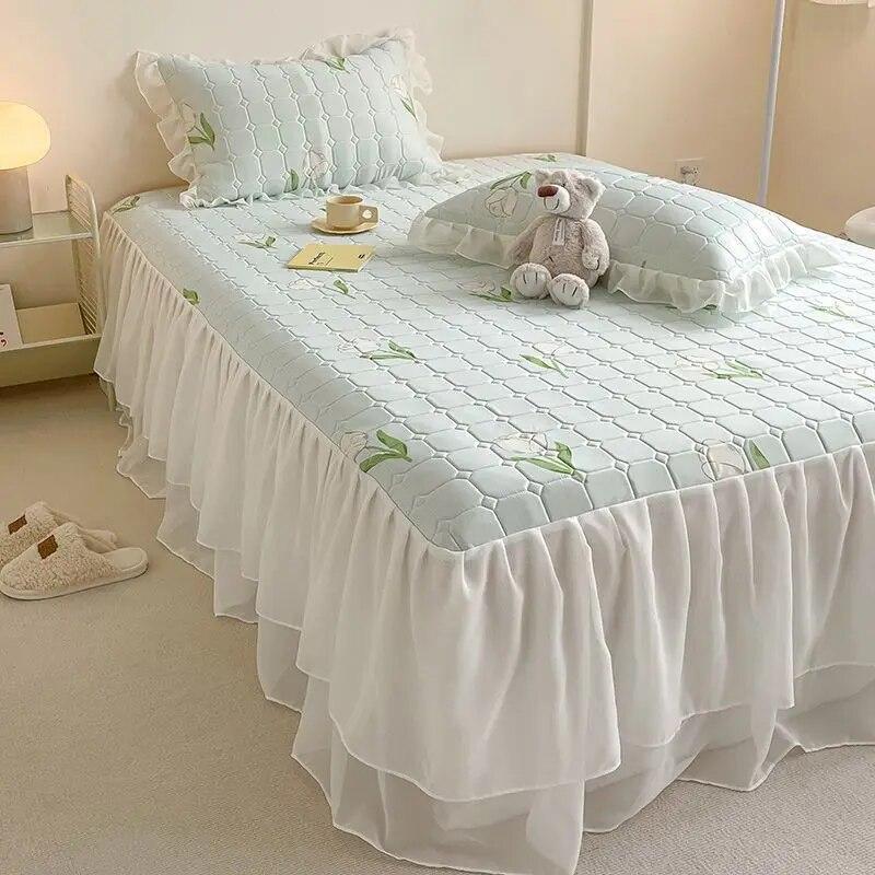 Корейский летний охлаждающий латексный тонкий комплект одеял с кондиционером, простыня с наволочками, роскошный комплект постельного белья размера «queen-king-size»