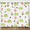 Curtains Cartoon Frog Digital Printing Blackout Curtains Bedroom Perforated Curtains