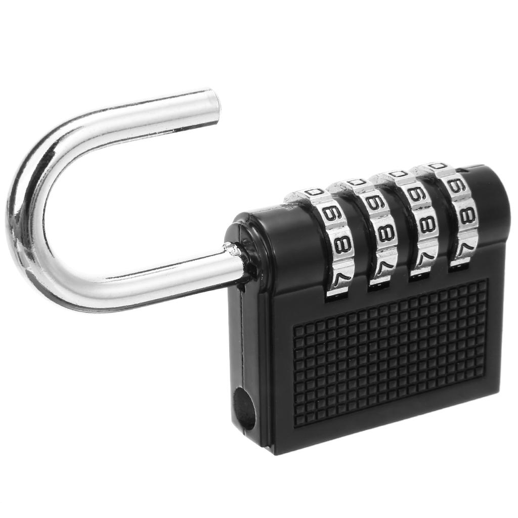 Z50 80*43*14mm Heavy Duty 4 Dial Digit Combination Lock Weatherproof Security Padlock Outdoor Gym Safely Code Lock Black