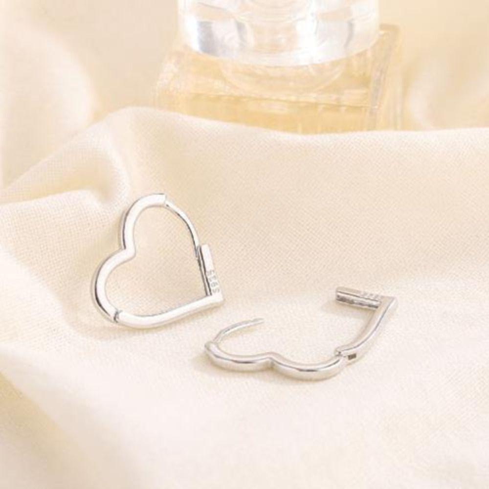 Новые Модные Ювелирные Изделия в Стиле Подарок Сердце Форма Сердце Серьги-Кольца Ушная Пряжка Ретро