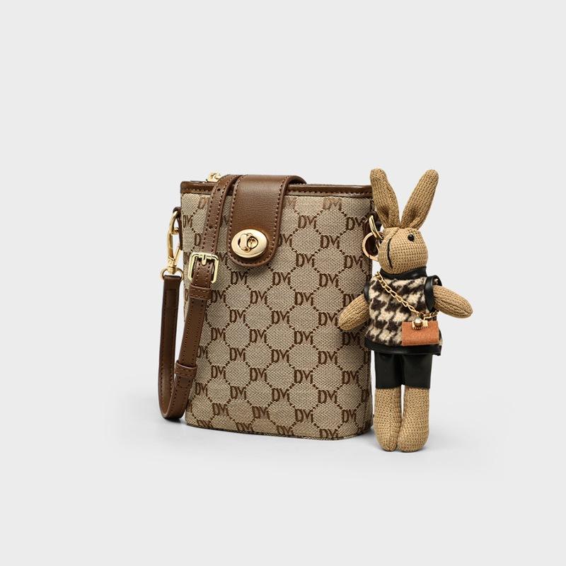 Mobile Phone Bag for Women 2025 Autumn Winter New Women's Bag Crossbody Bag Small Bag High-end Feel Single Shoulder Bucket Bag Handbag