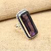 Привлекательное ювелирное кольцо из стерлингового серебра 925 пробы ручной работы с аметистом и драгоценным камнем для свадебного подарка