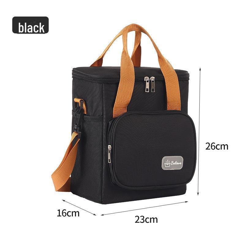 Dual-Layer Insulated Lunch Bag: Thickened Design for Office or Student Use