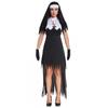 S-XXXL Evil Vampire Nun Costume Womens Halloween Cosplay Dress Game Role Play
