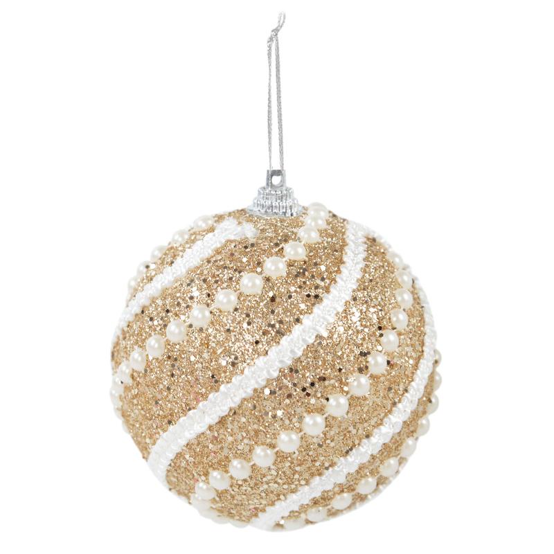 2/4 шт 8 см рождественские шары блестящие рождественские елки подвесные безделушки из пенопласта подвесные украшения рождественские украшения для дома 2024 Navidad