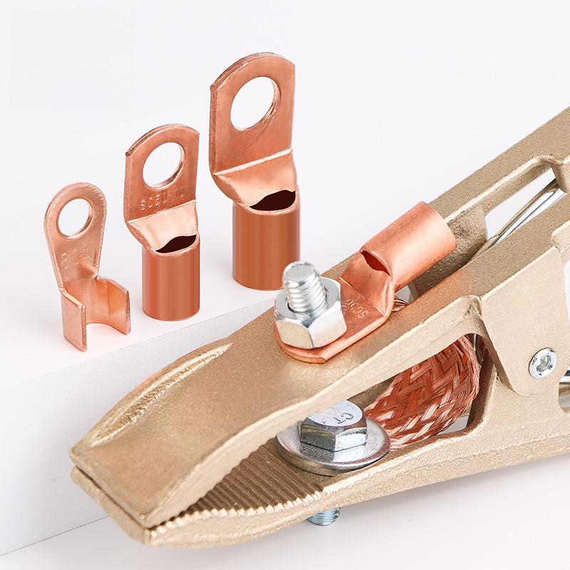 Заземляющий зажим А-образной формы из цельной меди для электросварочных аппаратов и аппаратов аргонодуговой сварки