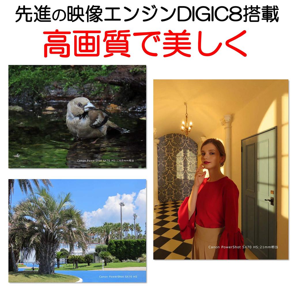 Canon PowerShot SX70 HS Compact Digital Camera with 65x Optical Zoom, Built-in EVF, and Wi-Fi