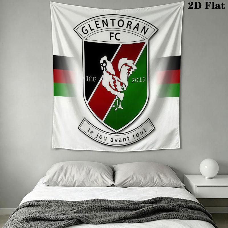 Glentoran Power Wall Hanging Printed Fabric Blanket Decorative Tapestries for Bedroom Living Room Home Decor
