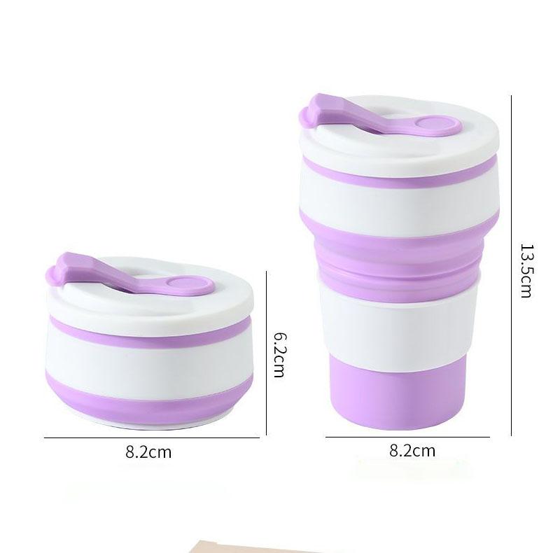 Портативная силиконовая складная чашка для путешествий на открытом воздухе, кофейная чашка, телескопическая чашка с защитой от падения, высокотемпературная чашка для воды