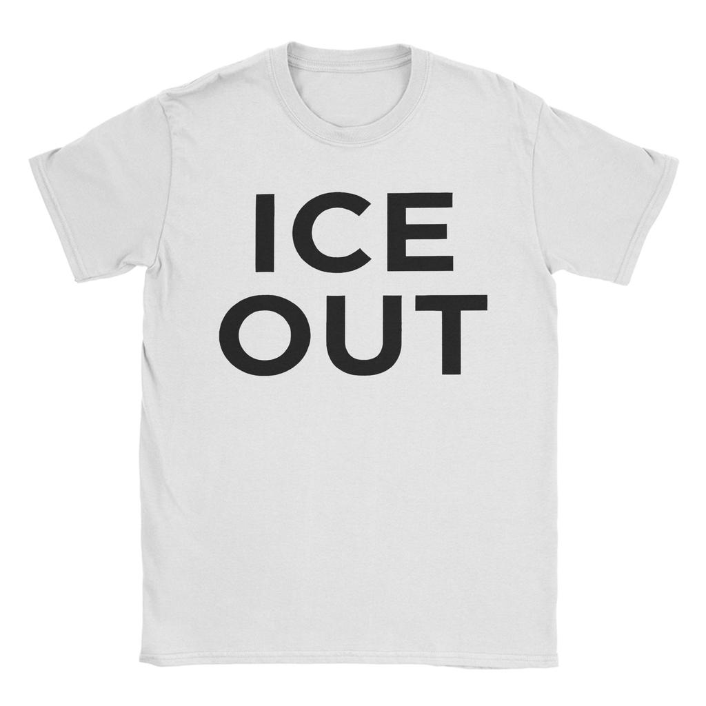 Leisure ICE OUT Bad Bunny TShirts Unisex Round Collar Cotton T Shirt Short Sleeve Tees Gift Idea Clothing