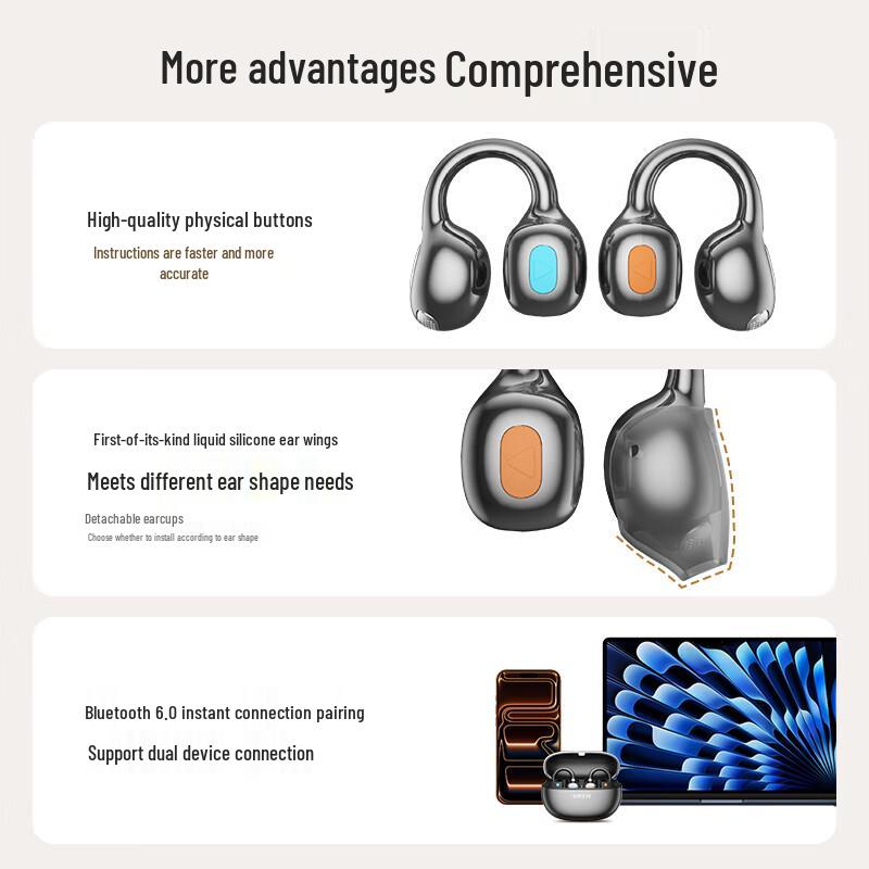 Viken P9s Pro AI Clip-On Bluetooth Earbuds