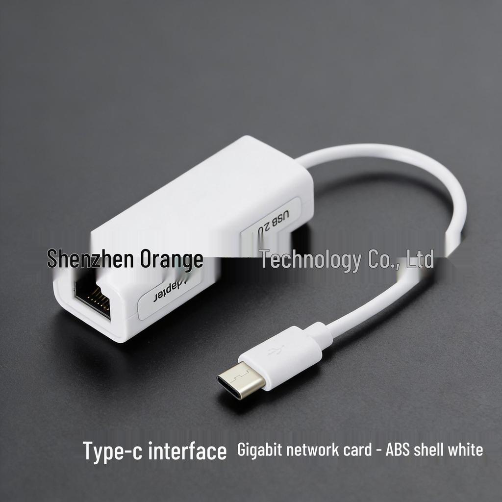 Type-C/USB to RJ45 Ethernet Adapter, Driver-Free, 100Mbps for Mobile, Computer, TV