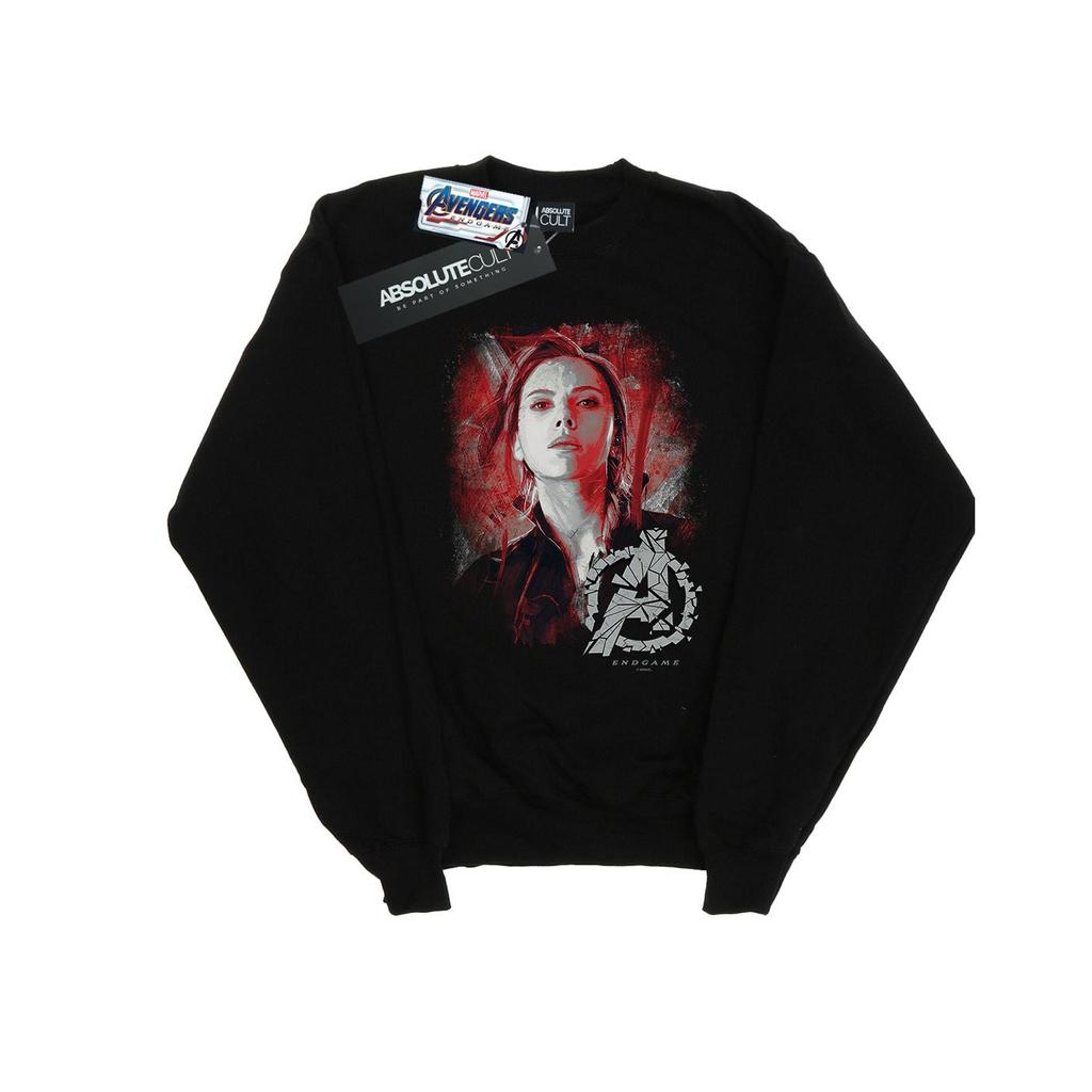 Marvel Mens Avengers Endgame Black Widow Brushed Sweatshirt