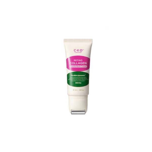 C-K-D Retino Collagen Small Molecule 300 Guasha Neck Cream 50ml Intensive Wrinkle Care with Integrated Massager