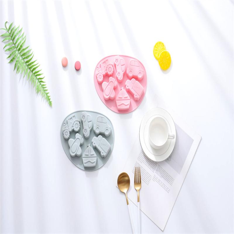 Силиконовые формы для шоколада 3D Винтажный автомобиль Поезд Самолет DIY Силиконовая форма для торта Лоток Инструменты для выпечки Конфет Зефира