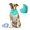 Cooling Neck Wrap Cats Dogs Pet Scarf Ice Gel Comfort Bandana In Blue Green Pink