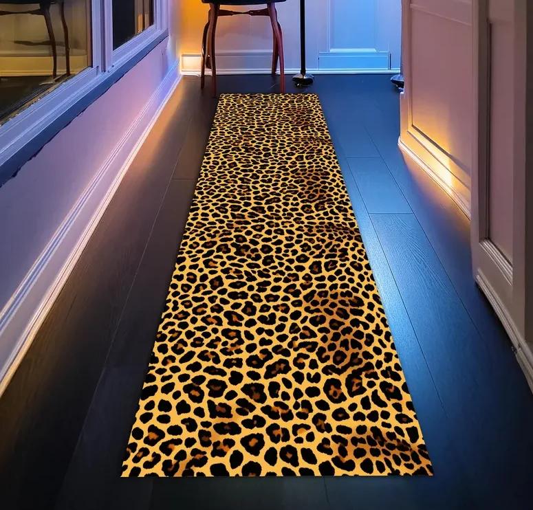 Non-Slip Animal Print Rug, Bedroom Study Rug, Spotted Runner Mat, Durable Comfort Home Office Decor