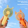 2024 New Cartoon Cute Pet Handheld USB Mini Fan With Stand, Tabletop Outdoor Pocket Fan