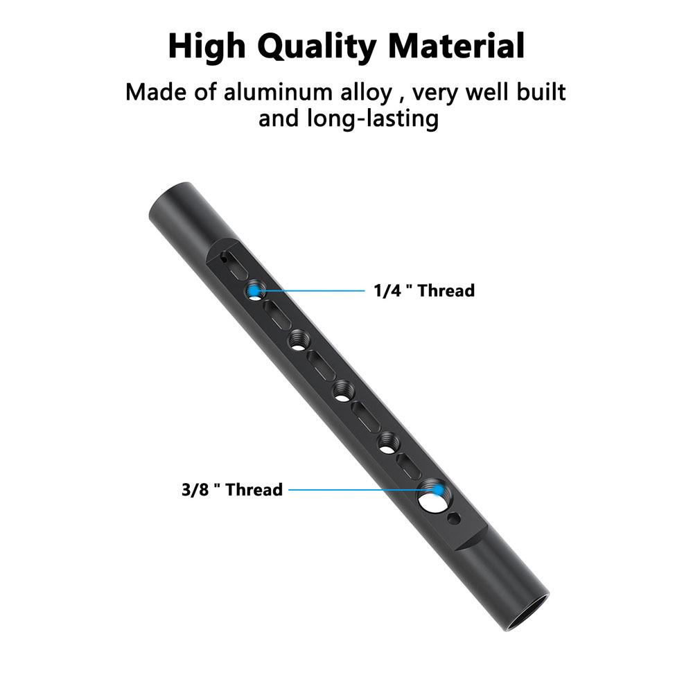 HDRIG 15mm Perforated Tube, 145mm Rod with 1/4 & 3/8 ARRI Locating Holes 3885