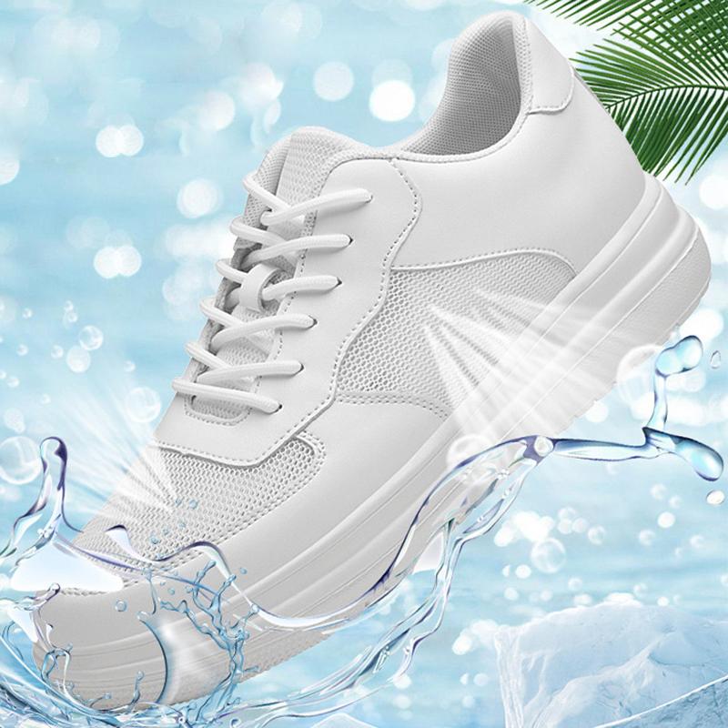 2024 Summer Elevator Shoes Mesh Men Sneakers Hidden Heels Heightening Shoes For Male Wedges Insole 6CM 8CM Casual Height Shoes