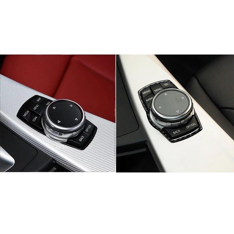 Углеродное волокно центральной консоли автомобиля, мультимедийная кнопка, рамка, ручка, накладка для BMW F30 F10 F20 F34 F07 X3 F25 X4 F26 X5 F15 X6 F16