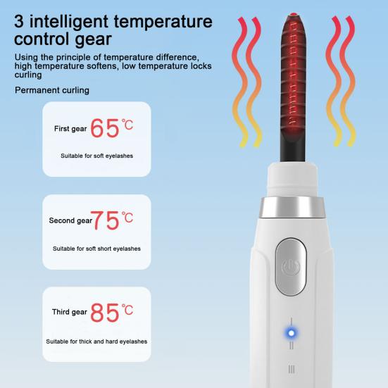 Портативные электрические щипцы для завивки ресниц с 3 настройками температуры Перезаряжаемые щипцы для завивки ресниц с подогревом, срок службы 24 часа, естественный инструмент для подтяжки ресниц