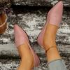 2025Women Shoes Spring New Women's Flats Sexy Pointed Slip-on Flats Comfort Soft Solid Pumps Versatile Office Lady Shoes