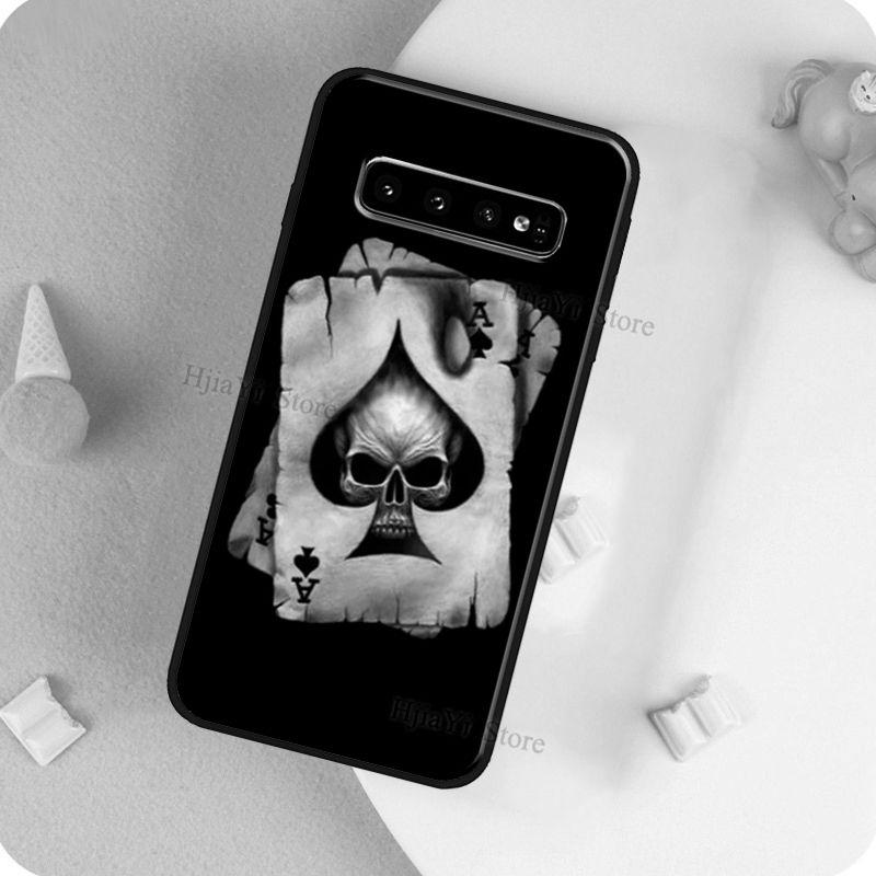 Ace of Spades Poker Case For Samsung Galaxy S22 Ultra S21 S20 FE S9 S10 Note 10 Plus S10e Note 20 Ultra Cover