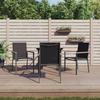 VidaXL Garden Dining Set 5 Pcs Black Textilene and Steel, Dining Set, Outdoor Dining Set, Set 3187034