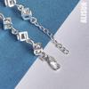 925 Sterling Silver Square Zircon Bracelet Fashionable Wedding Jewelry