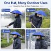 Зонт-шляпа Hands-Free, 70 см, зонт на голову от солнца и дождя с УФ-защитой, черная изнанка, для рыбалки, садоводства, прогулок