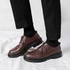 Роскошные кожаные туфли Новые кожаные броги из коровьей кожи, британские деловые формальные мужские кожаные туфли, свадебные офисные туфли