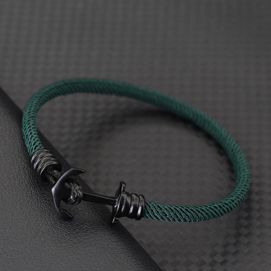Men Bracelet Anchor 4mm Milanese Rope Braclet Outdoor Sports Beach Surf Nautical Wrist Guard For Male Hand Jewelry Pulseria