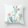 Cactus Throw Pillow Cover Succulent Desert Plant Cushion  for Home Sofa Chair
