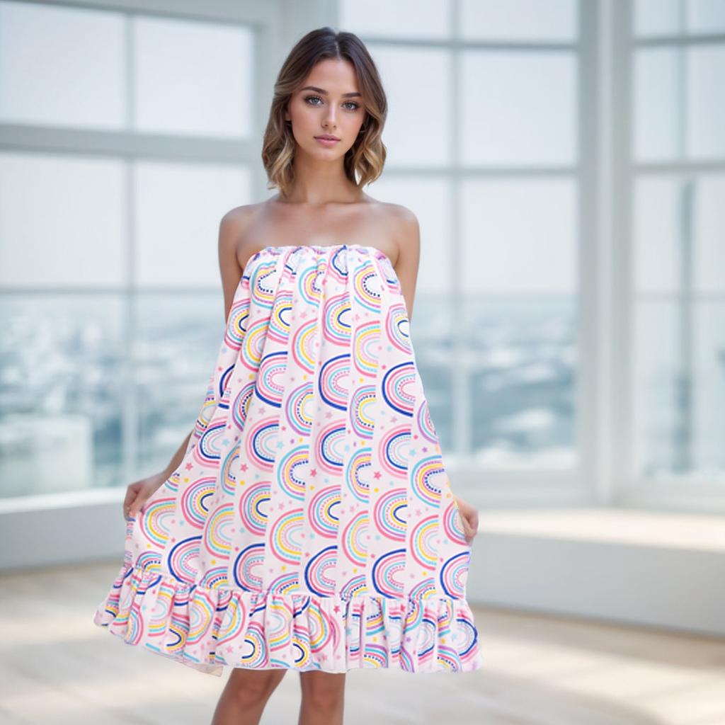 Набор микрофибровой печатной юбки для ванны и шапочки для сушки волос, водопоглощающий, быстросохнущий, пляжное полотенце для плавания, большое банное полотенце