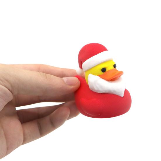 Christmas Duck Figurine 3D Printed Santa Claus Hat Duck Statue
