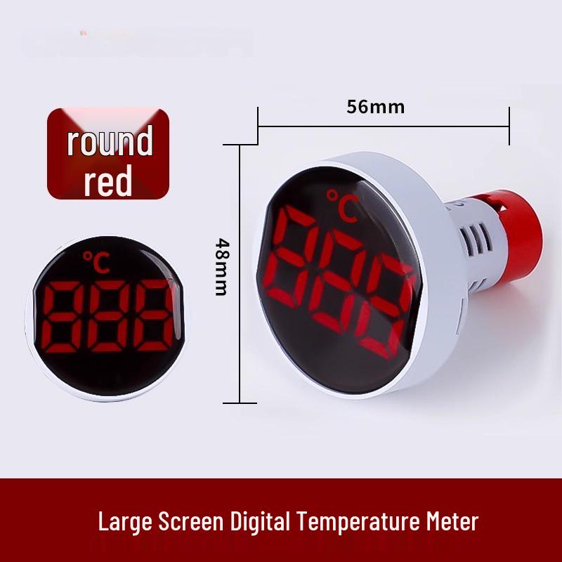 22mm Dual Display LED Voltage Current Frequency Meter - Round/Square