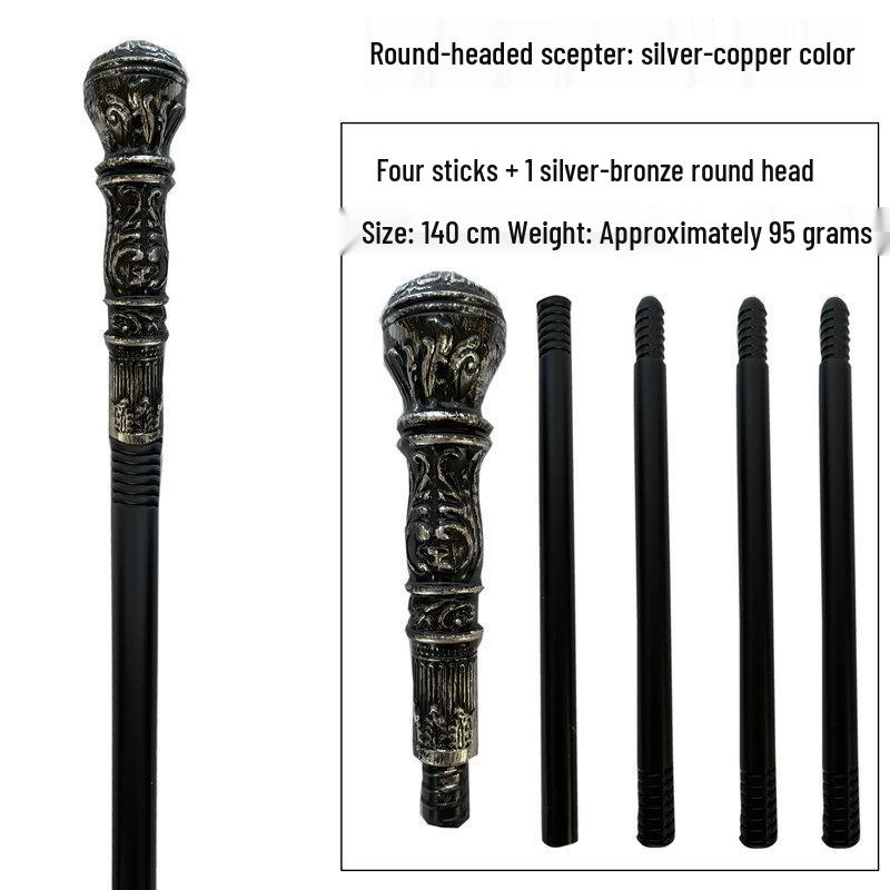 Snake Head Halloween Scepter: Adult & Kids Cosplay Magician Witch Pharaoh Wand