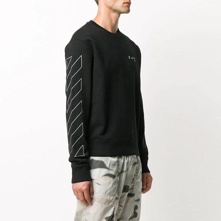 Свитшот OFF WHITE с узким кроем и логотипом Diag OMBA025F20FLE0011001