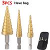 4-32mm Titanium Coated HSS Step Drill Bit - High Speed Steel Cone Cutter for Metal/Wood/Plastic, Multi-Size Hole Cutting Kit