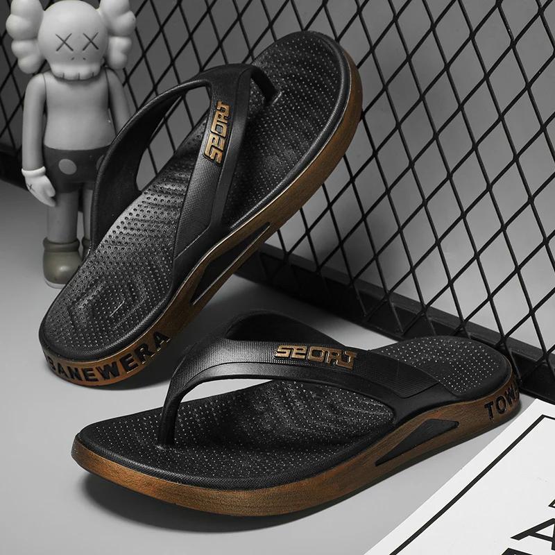 Летние мужские шлепанцы Спортивные уличные модные и трендовые удобные пляжные сандалии Мужская повседневная обувь Домашние шлепанцы Домашняя обувь
